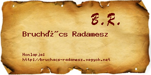 Bruchács Radamesz névjegykártya